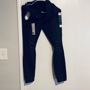 Black distressed jeans